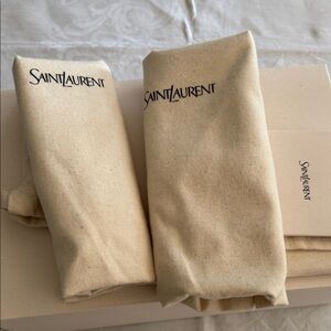 Saint Laurent Cream Accessory Pouches